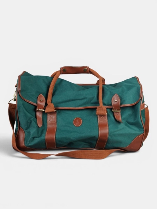 Polo Ralph Lauren Other - Vintage Polo Ralph Lauren Green Canvas Duffle Bag Top Flap W Buckle Closures EUC
